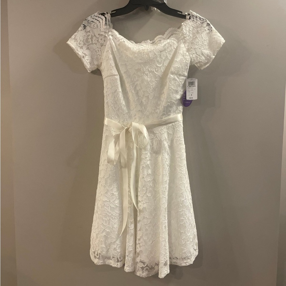 Windsor Off Shoulder Ivory Dress